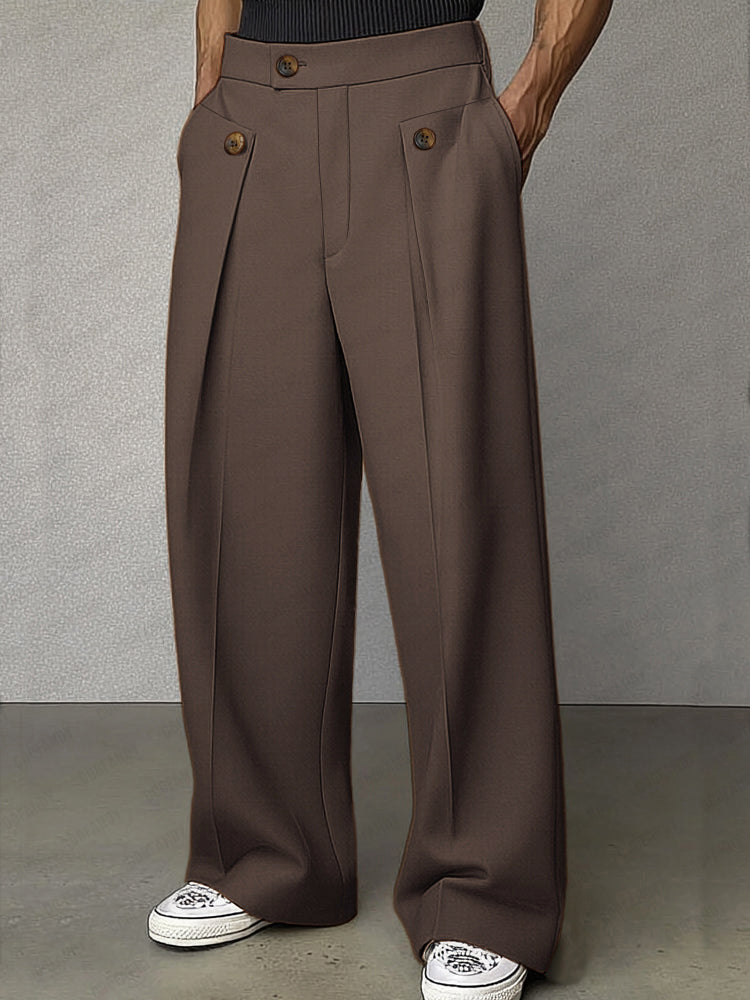 Coo | Classic High-Waist Straight-Leg Pants