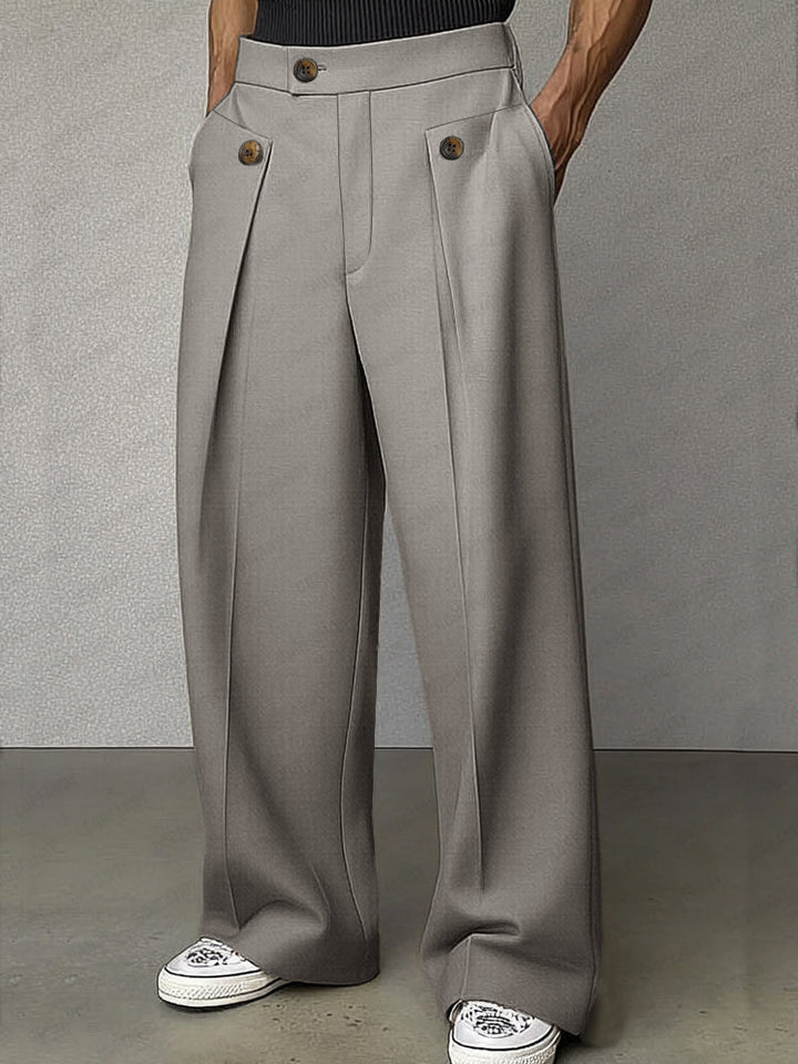 Coo | Classic High-Waist Straight-Leg Pants