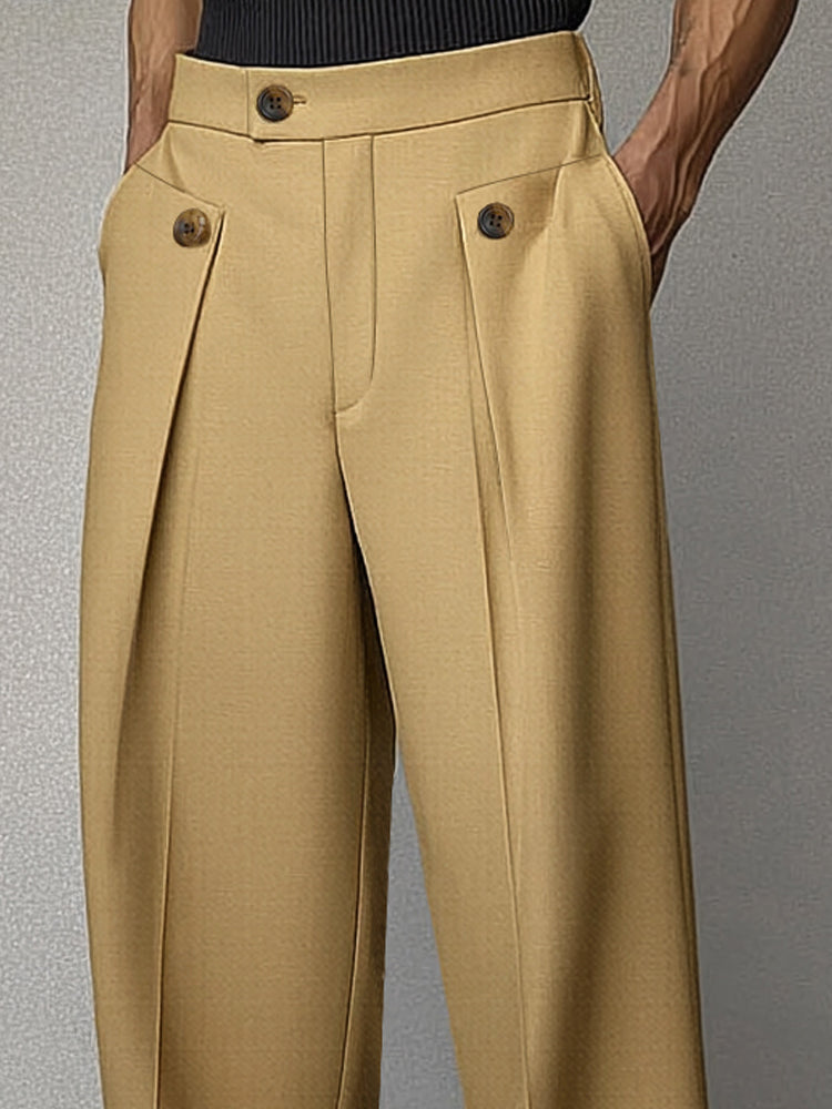 Coo | Classic High-Waist Straight-Leg Pants
