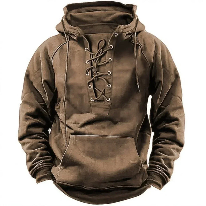 Bastian | Vintage Cozy Lace-Up Hoodie