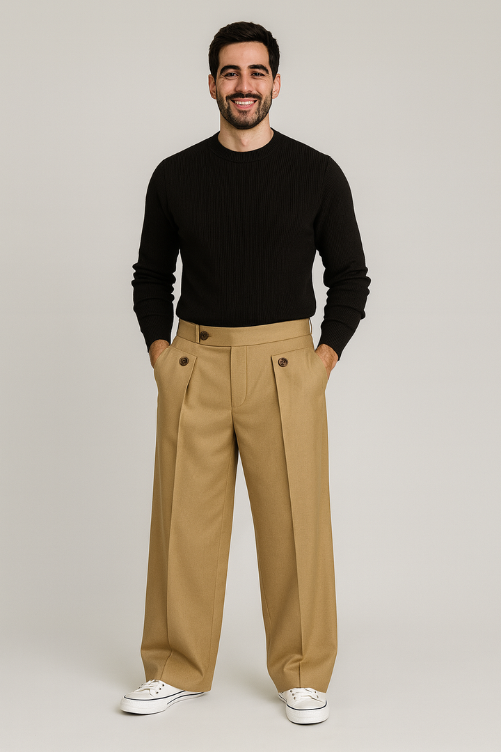 Sam | Modern Pleated Tailored Pants