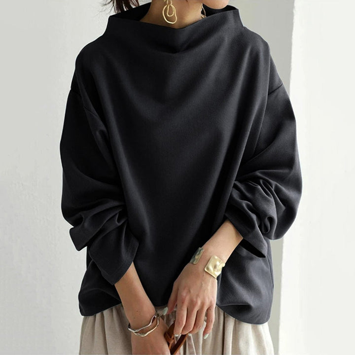 Elly | Minimalist High Neck Sweater Top