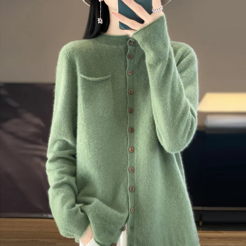 Cecile | Crew Neck Cardigan