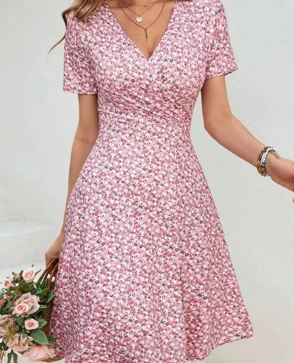 Erika | Floral V-Neck Dress