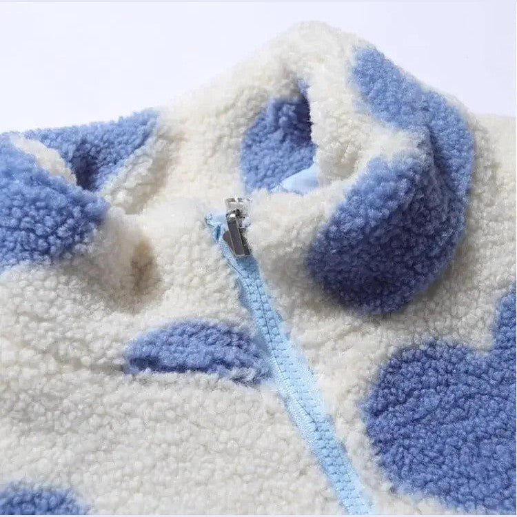 Rhian | Cozy  Reversible Heart-Pattern Jacket