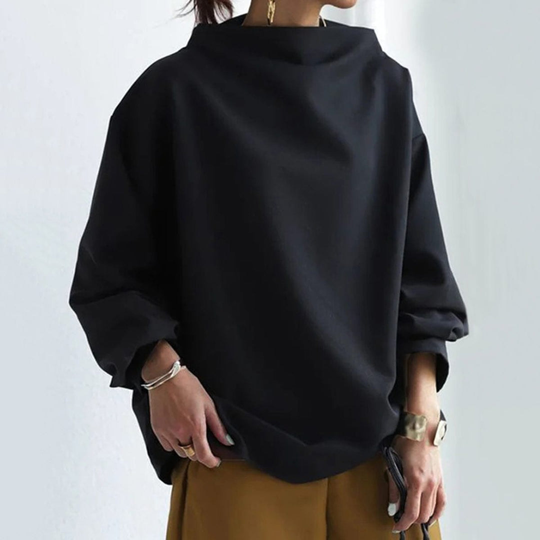 Elly | Minimalist High Neck Sweater Top