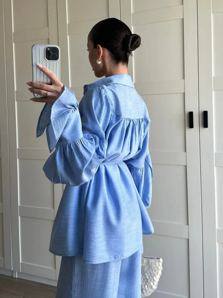Lynn | Casual Two-Piece Set with Wide-Leg Pants