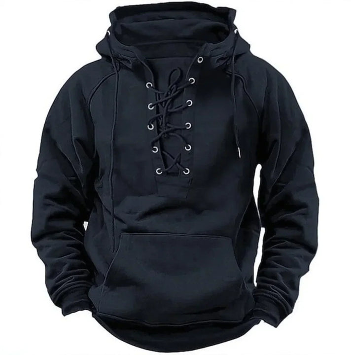 Bastian | Vintage Cozy Lace-Up Hoodie