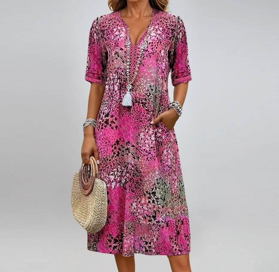 Nadine | Boho Midi Dress