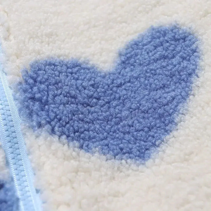 Rhian | Cozy  Reversible Heart-Pattern Jacket