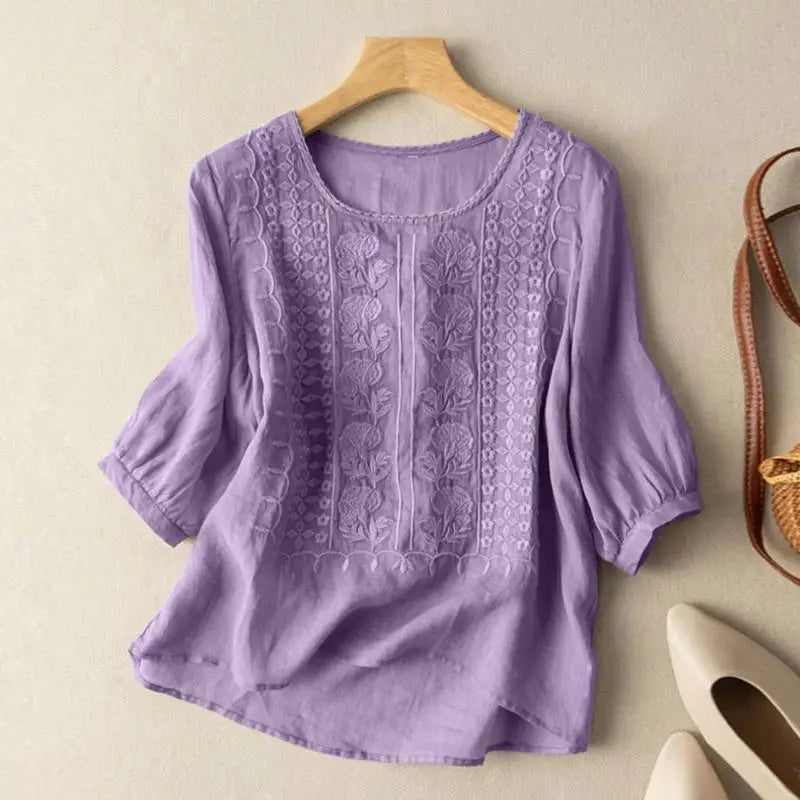 Lucy | Embroidered Relaxed Blouse