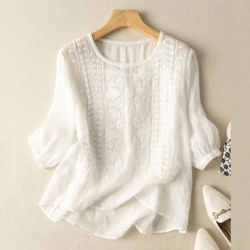 Lucy | Embroidered Relaxed Blouse