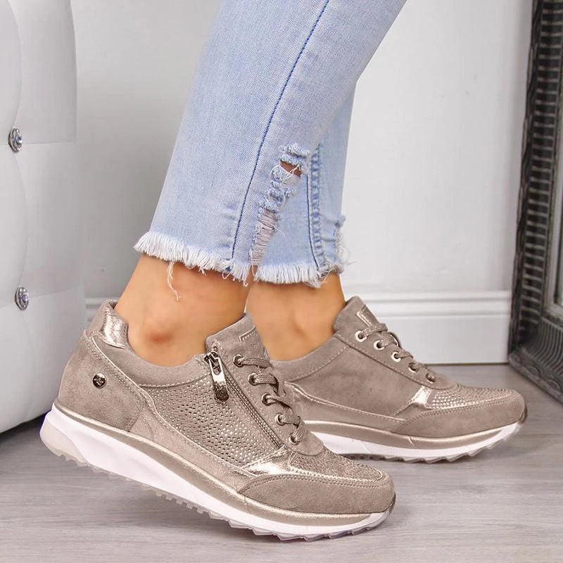 Taylor | Textured Panel Casual Walking Sneakers