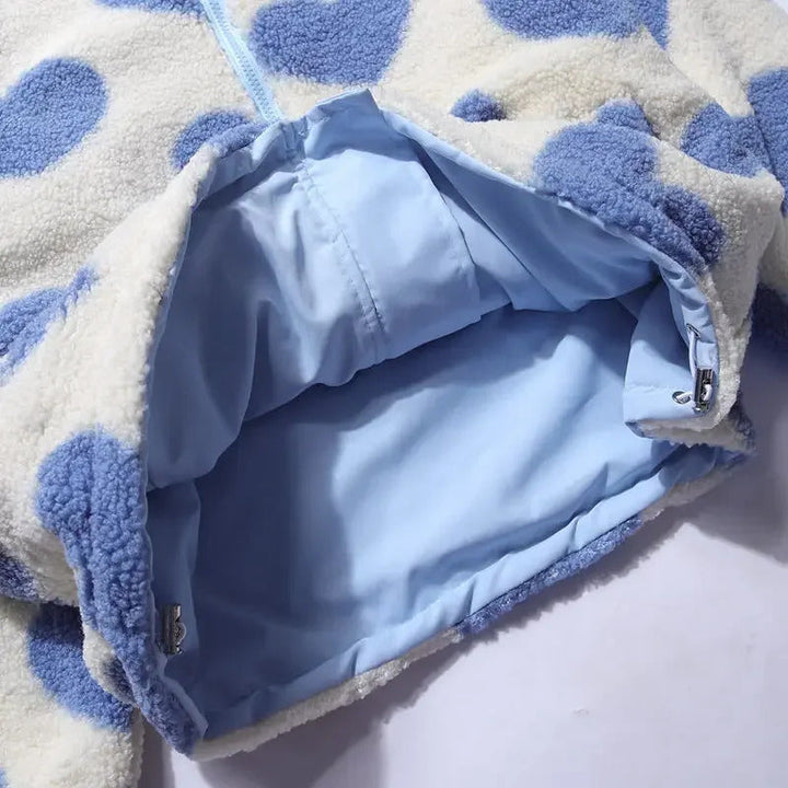 Rhian | Cozy  Reversible Heart-Pattern Jacket