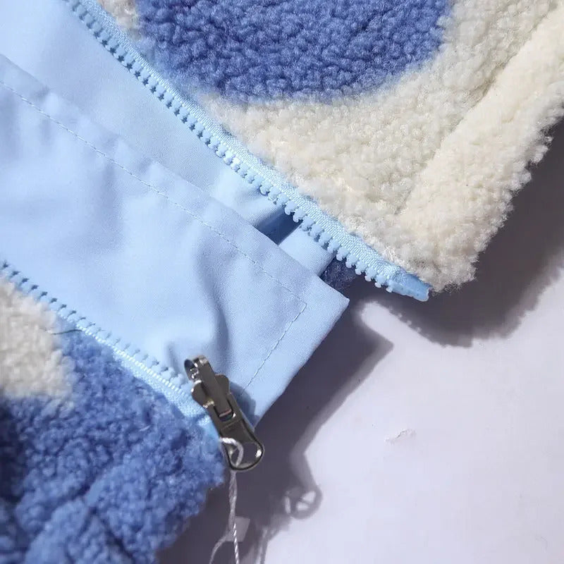 Rhian | Cozy  Reversible Heart-Pattern Jacket