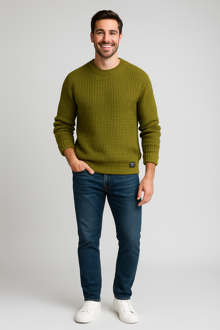 Silas | Premium Textured Honeycomb Knit Sweater