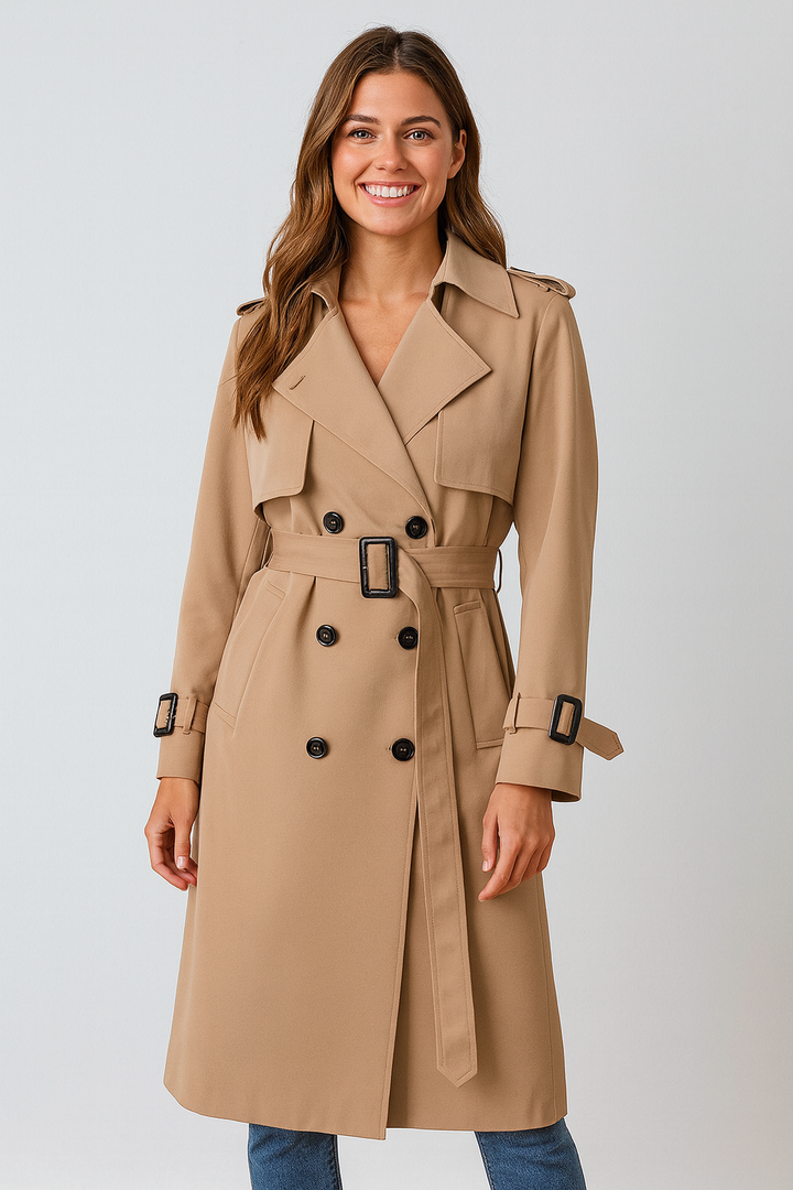 Thalassa | Elegant Double-Breasted Trench Coat
