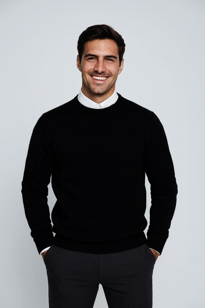 Thierry | Classic Round Neck Knit Sweater