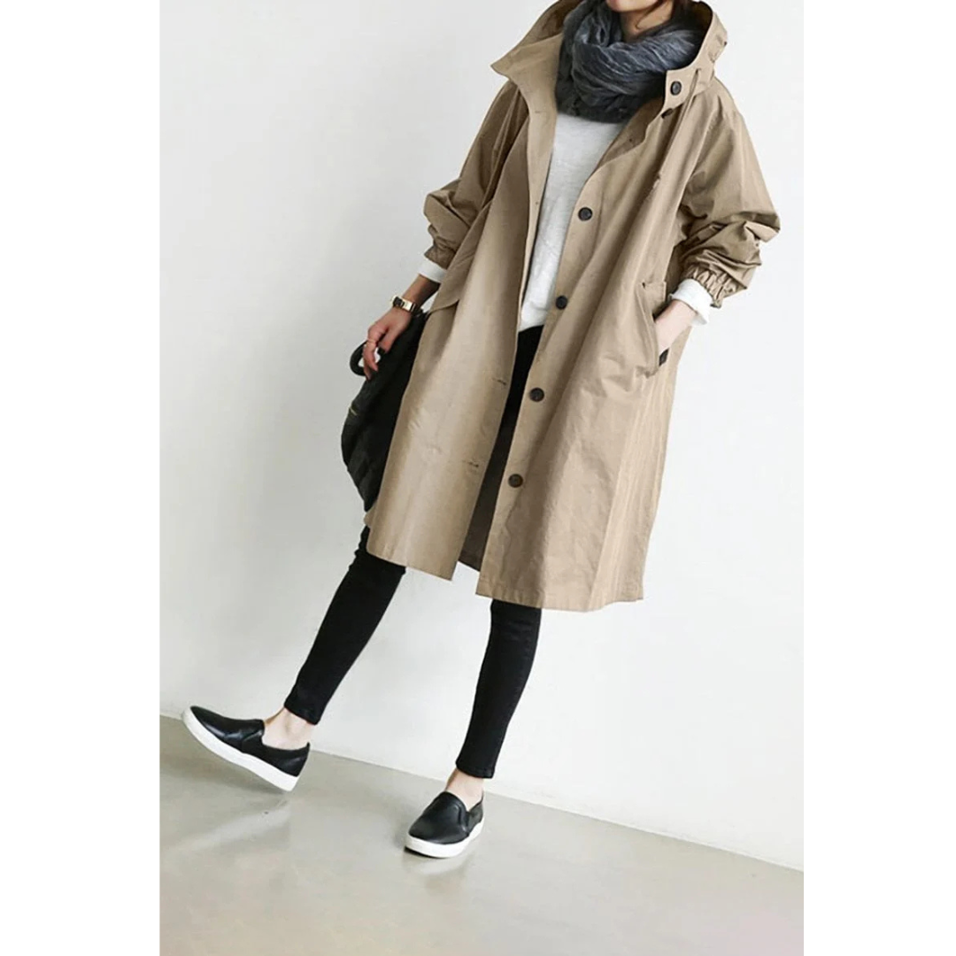 Paula | Long Waterproof Trench Coat For Women