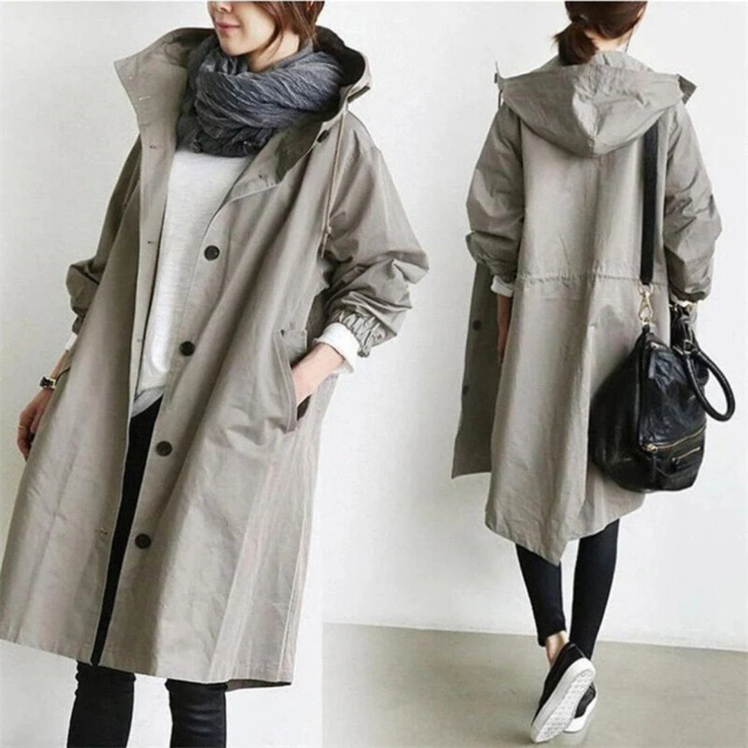 Paula | Long Waterproof Trench Coat For Women