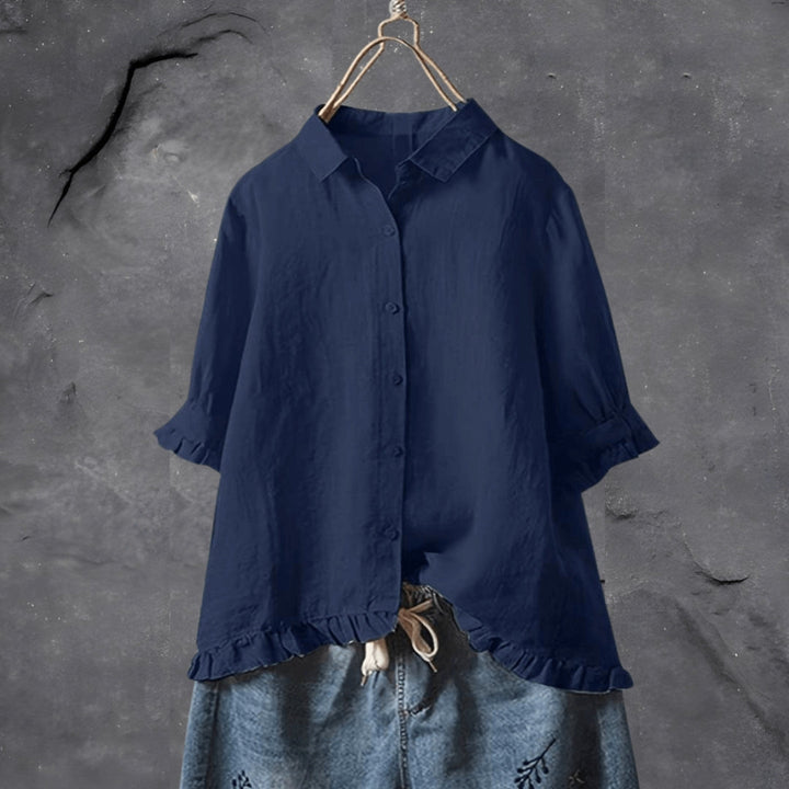Jane | Pleated Trim Shirt