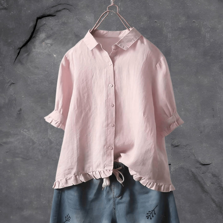 Jane | Pleated Trim Shirt