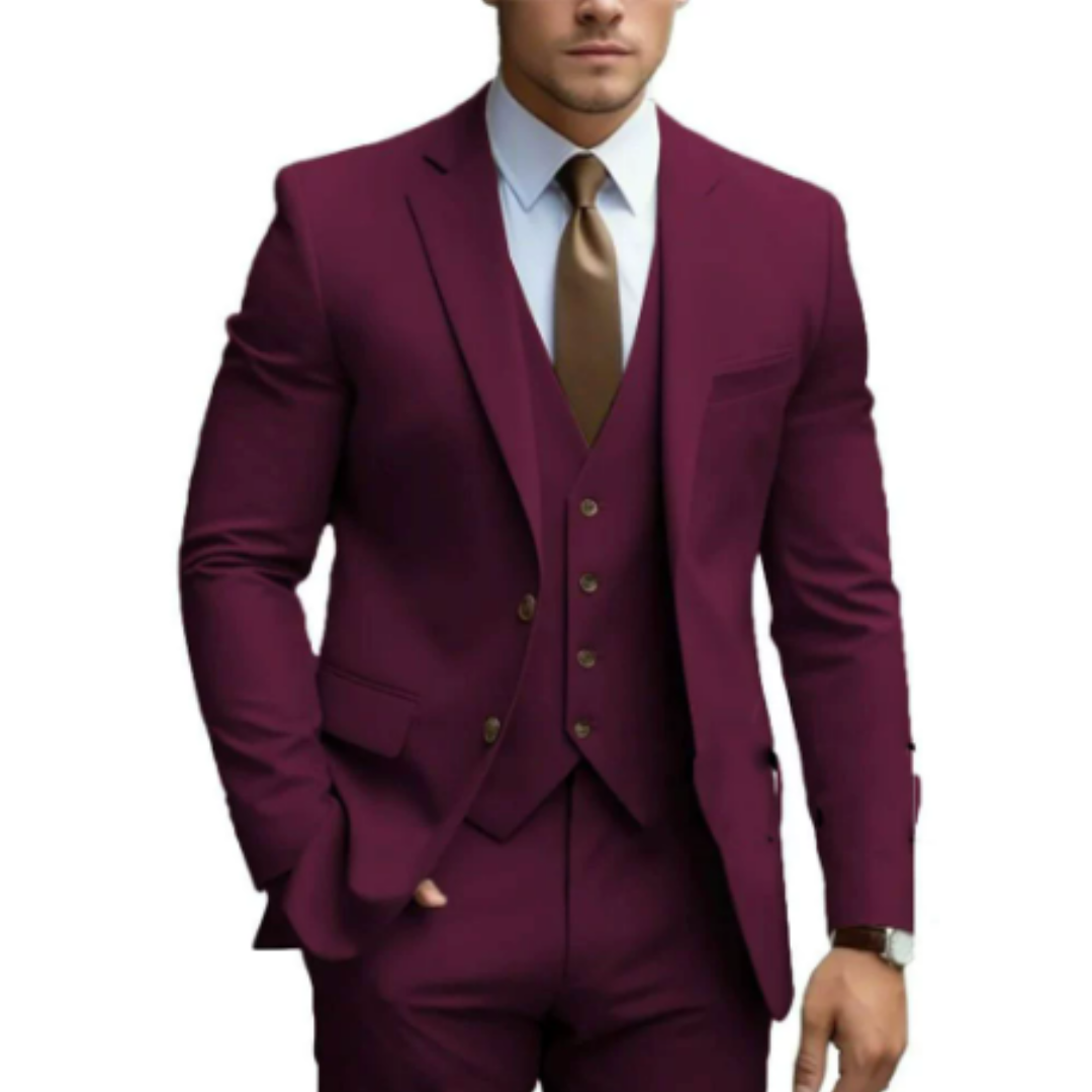 Elwood | Elegant 3-Piece Slim Fit Wedding Guest Suit