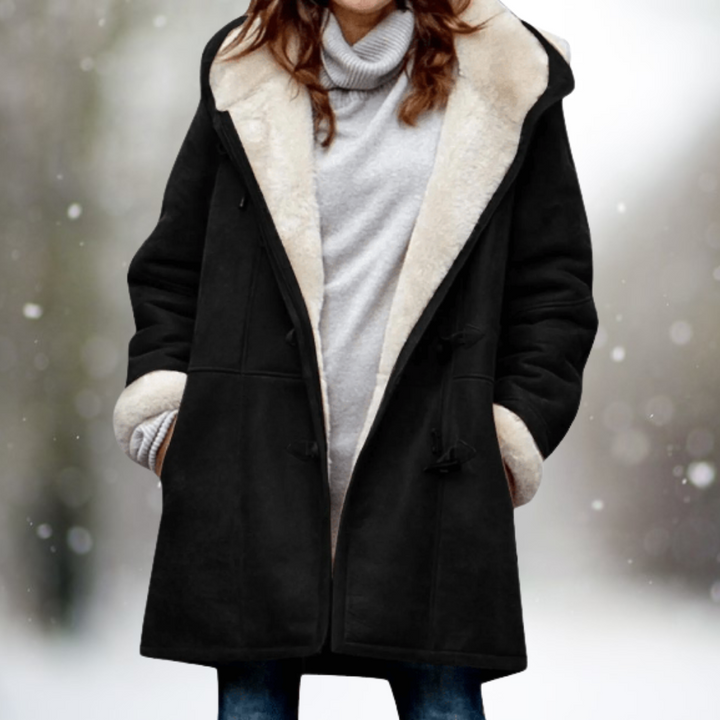 Ilyra | Elegant Oversized Plush-Lined Shearling Coat