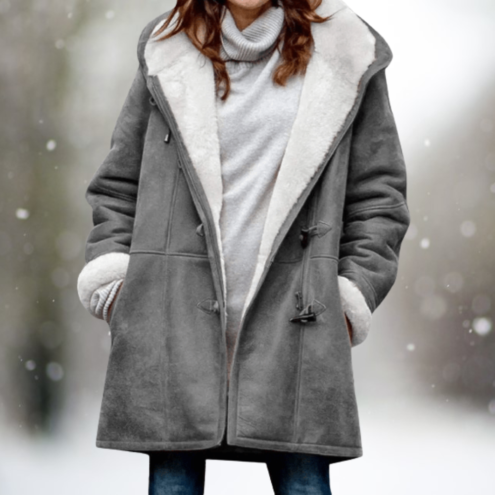 Ilyra | Elegant Oversized Plush-Lined Shearling Coat
