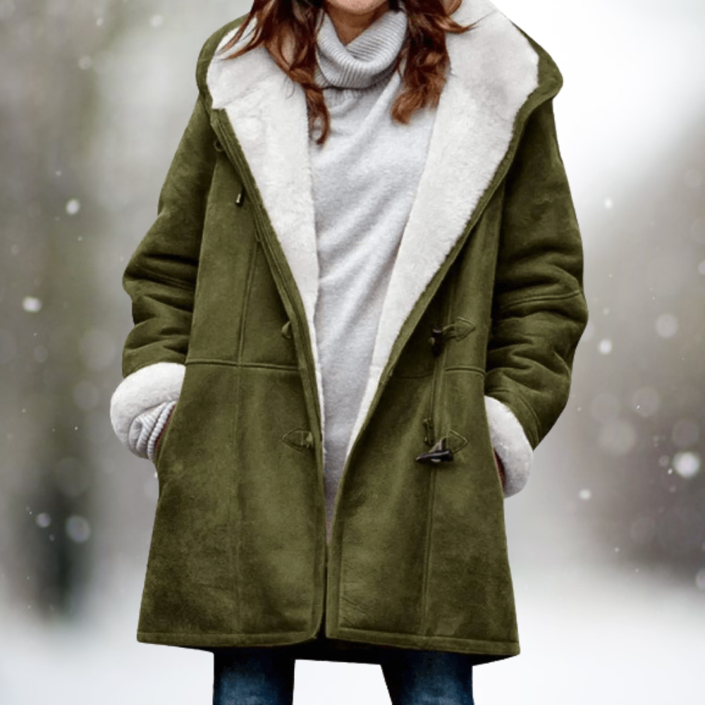 Ilyra | Elegant Oversized Plush-Lined Shearling Coat