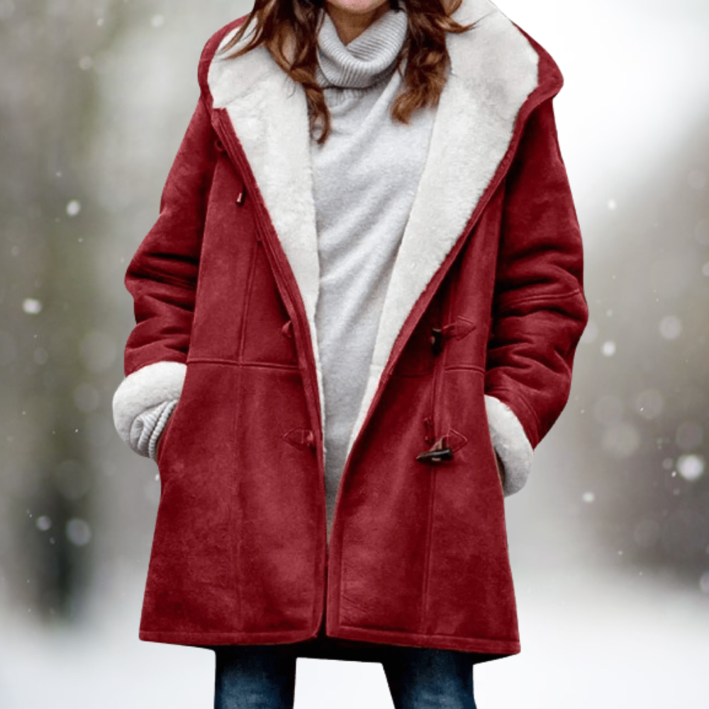 Ilyra | Elegant Oversized Plush-Lined Shearling Coat