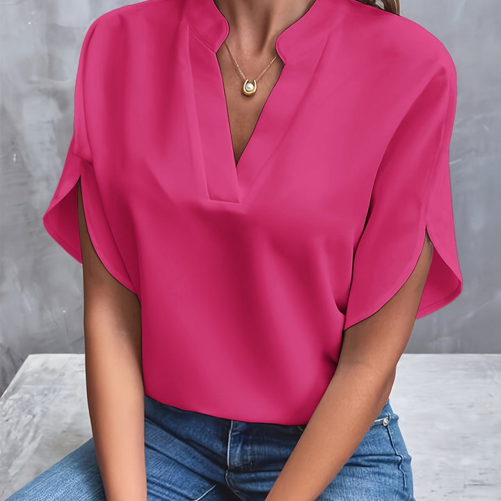 Amanda | Elegant V-Neck Blouse