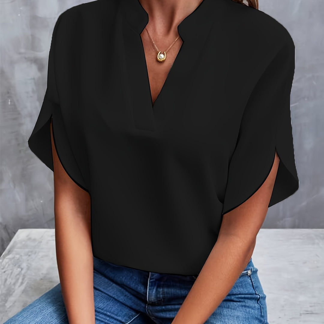 Amanda | Elegant V-Neck Blouse