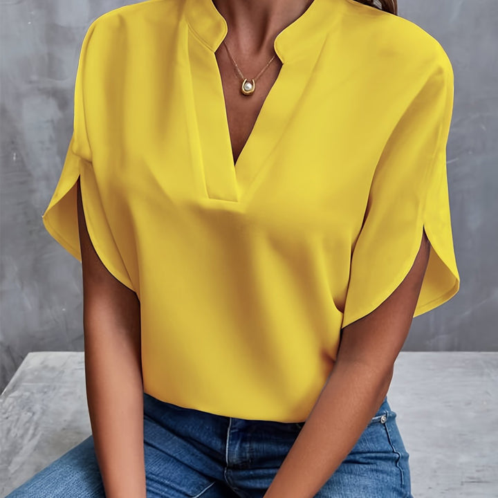 Amanda | Elegant V-Neck Blouse