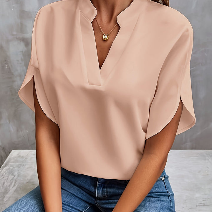 Amanda | Elegant V-Neck Blouse