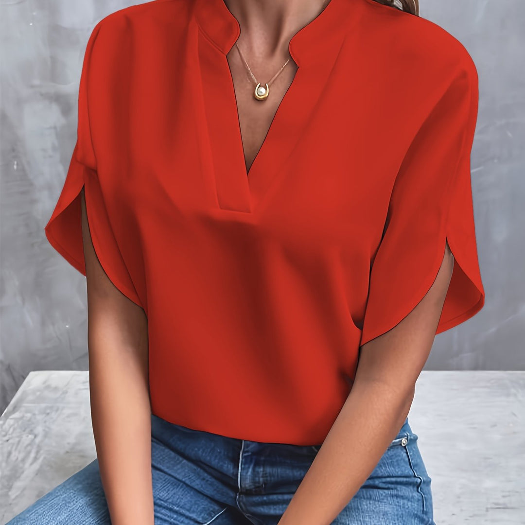 Amanda | Elegant V-Neck Blouse