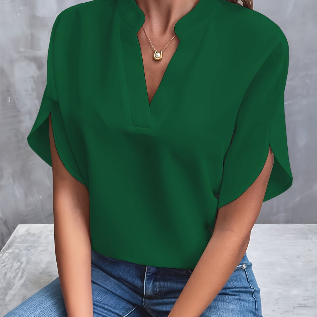 Amanda | Elegant V-Neck Blouse