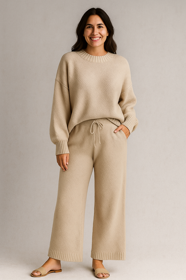Velina | Cozy Lounge Set with Oversized Sweater and Flowing Pants
