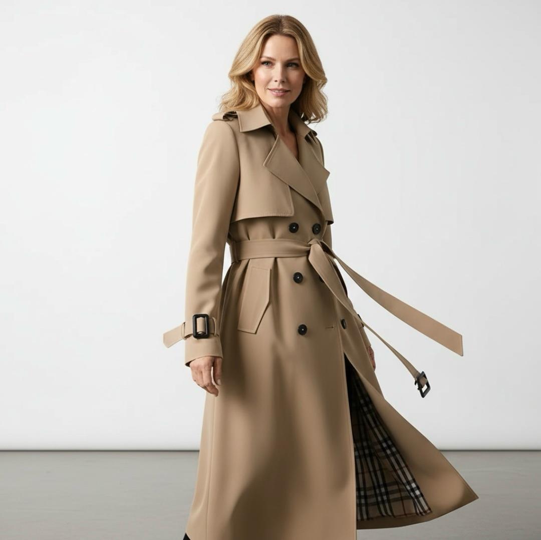 Thalassa | Elegant Double-Breasted Trench Coat