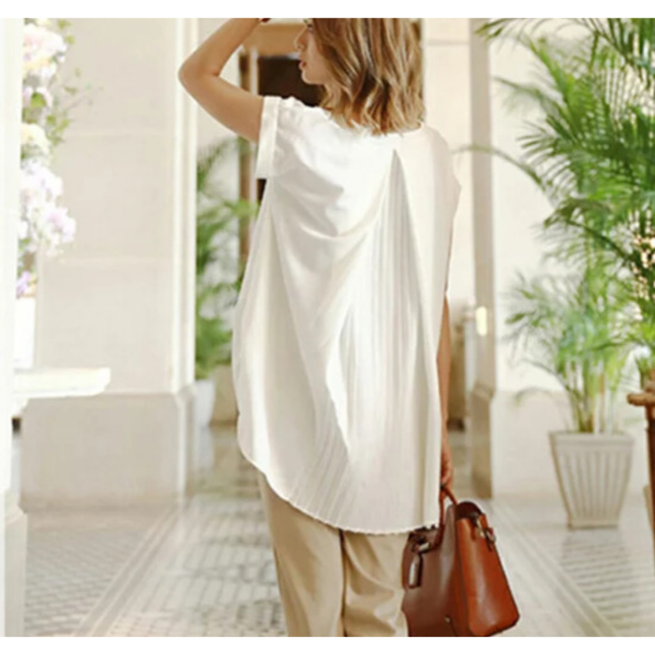 April | Patchwork V-Neck Blouse
