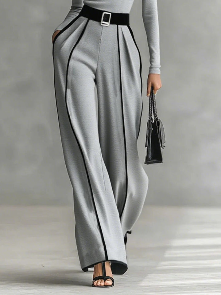 Marcelline | Modern High-Collar Set with Flowing Pants