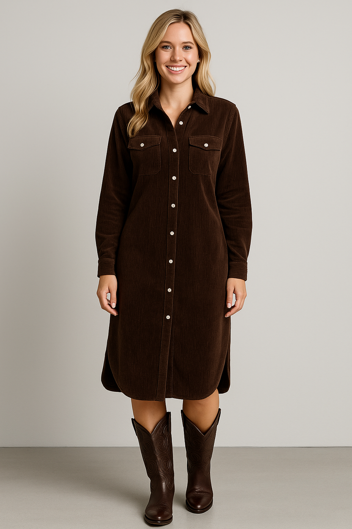 Ysoria | Vintage-Inspired Button-Front Midi Dress