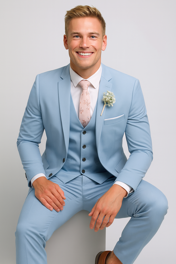 Zephyrus | Tailored Formal 3-Piece Slim Fit Suit Set