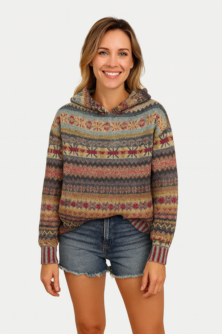 Zinnia | Cozy Scandinavian Inspired Hooded Sweater