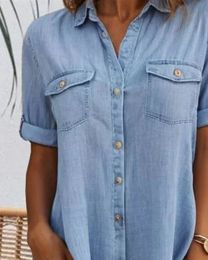 Janelle | Button Denim Dress