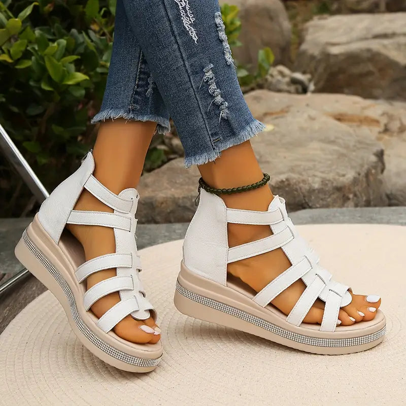 Irica | Rhinestone Strappy Sandals