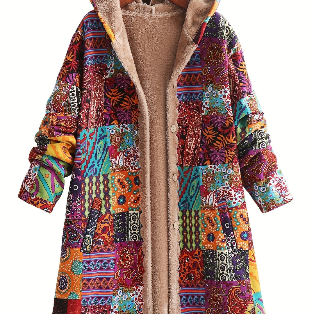 Rheighan | Cozy Bohemian Patchwork Hooded Jacket