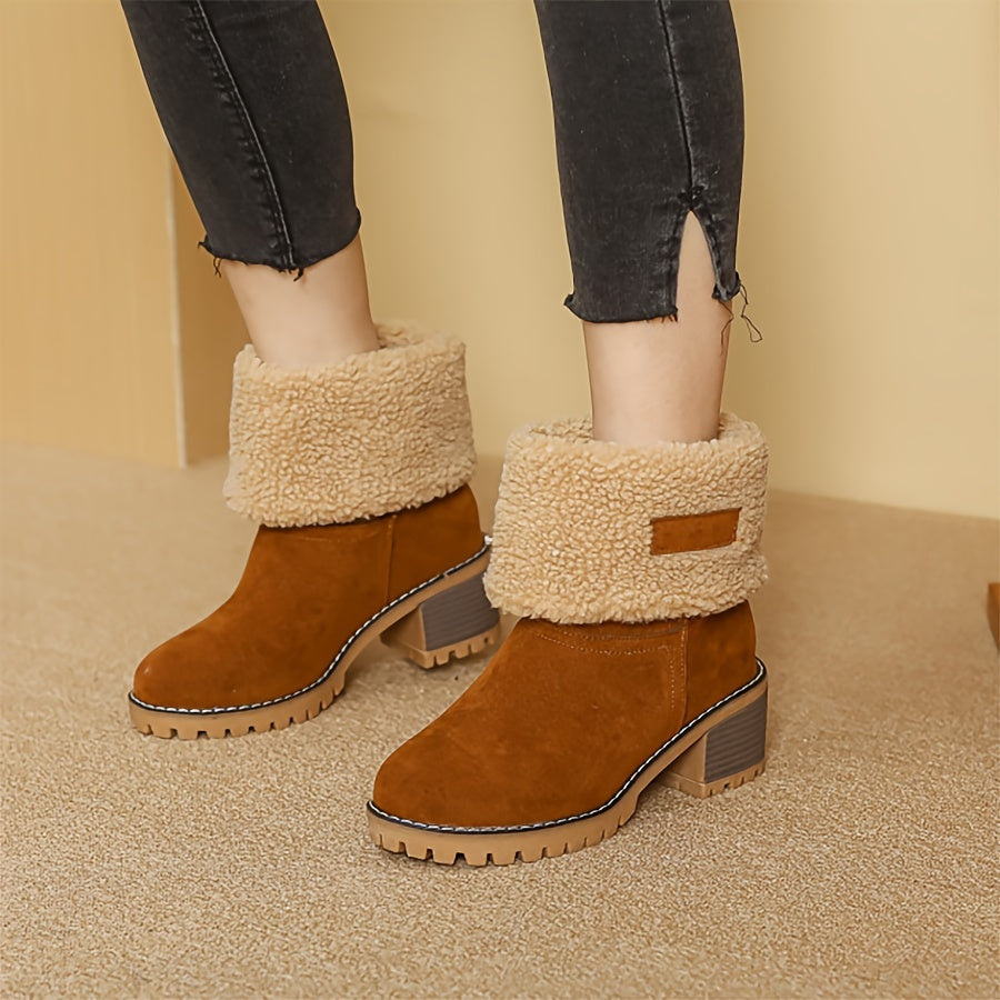 Melina | Stylish Block-Heel Winter Boots