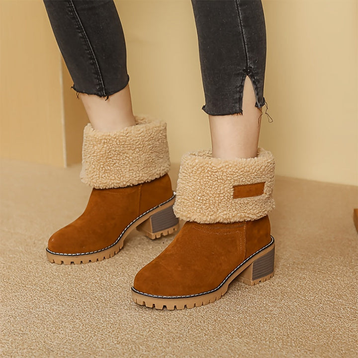 Melina | Stylish Block-Heel Winter Boots