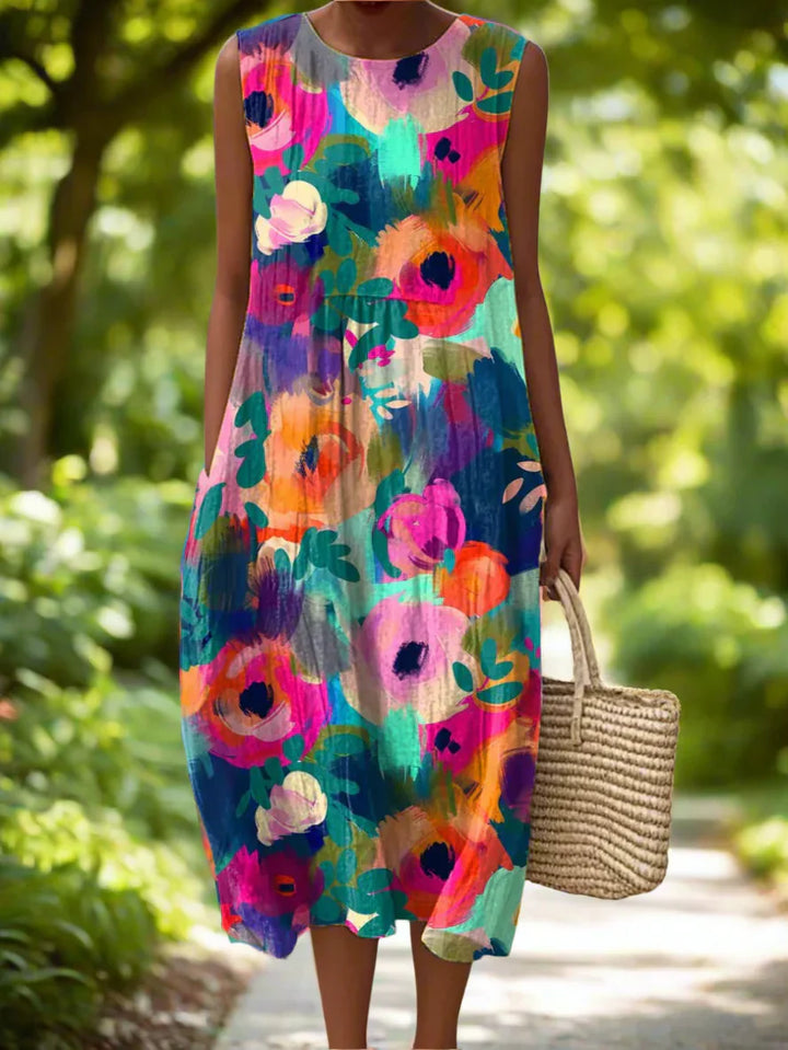 Ethel | Sleeveless Floral Dress